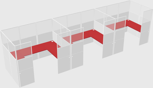 U-shaped cubicle
