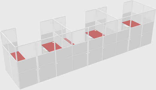 U-shaped cubicle