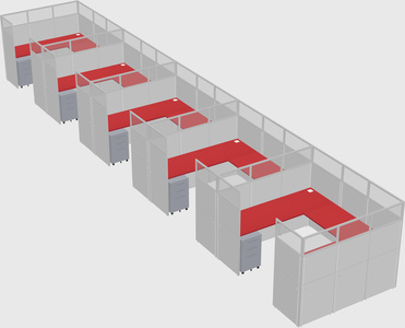 U-shaped cubicle