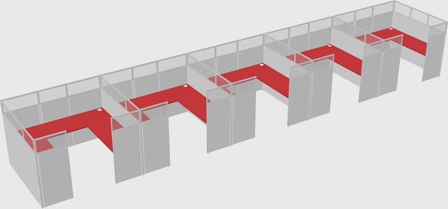 U-shaped cubicle