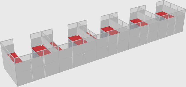 U-shaped cubicle