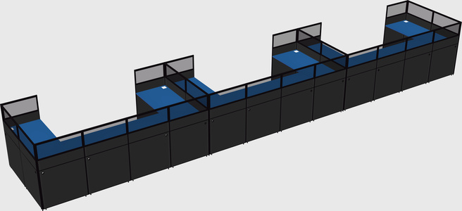 U-shaped cubicle