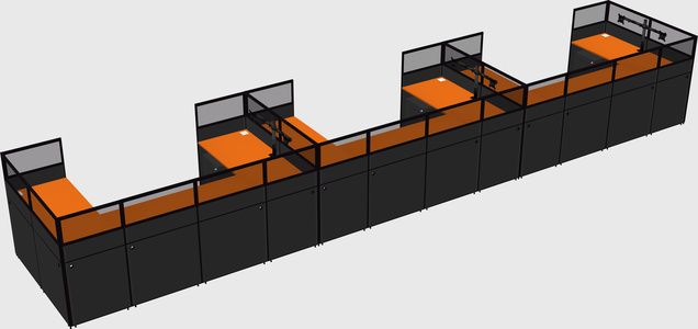 Cabine en u