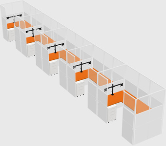 U-shaped cubicle
