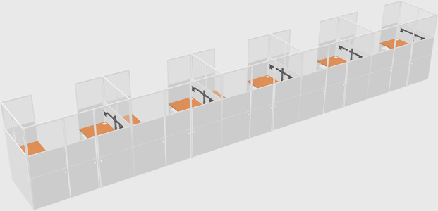 U-shaped cubicle