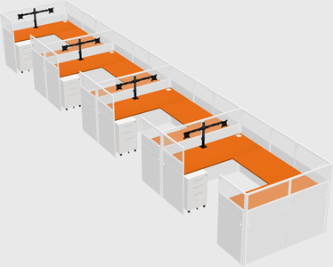 U-shaped cubicle