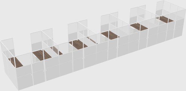 U-shaped cubicle