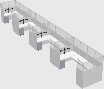 U-shaped cubicle