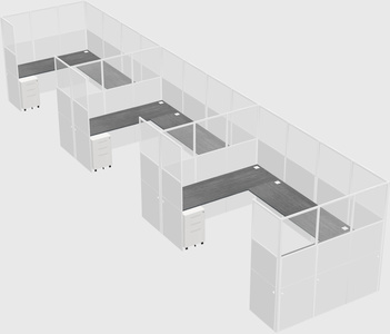 U-shaped cubicle