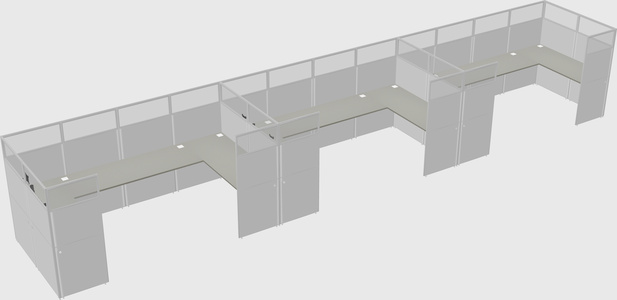 U-shaped cubicle