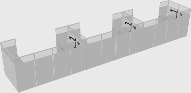 U-shaped cubicle