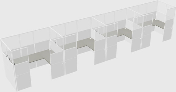 U-shaped cubicle