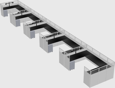U-shaped cubicle