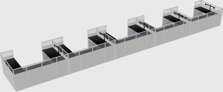 U-shaped cubicle