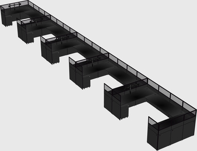 U-shaped cubicle