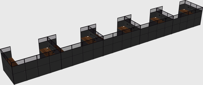 U-shaped cubicle