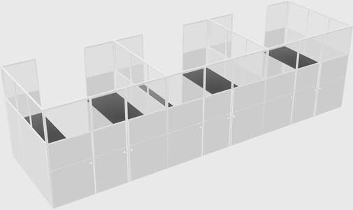 U-shaped cubicle