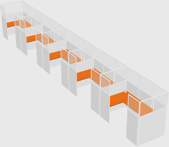 U-shaped cubicle