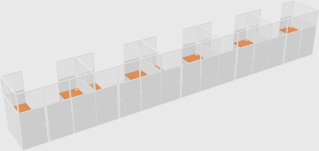 U-shaped cubicle