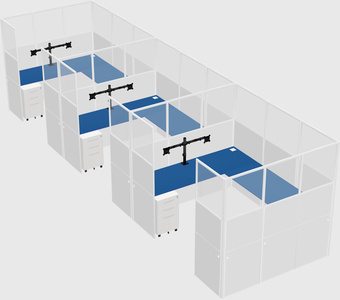 U-shaped cubicle