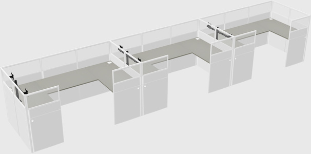 U-shaped cubicle