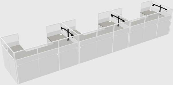 U-shaped cubicle