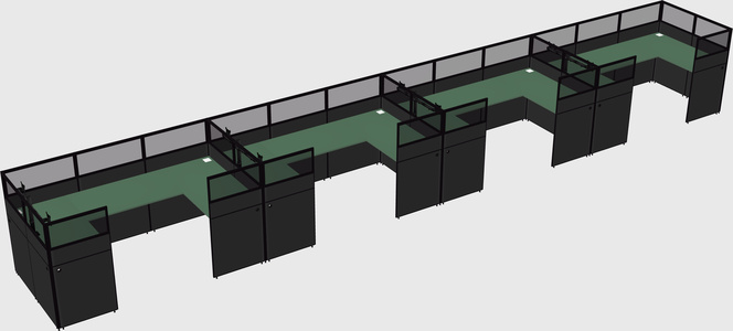 U-shaped cubicle