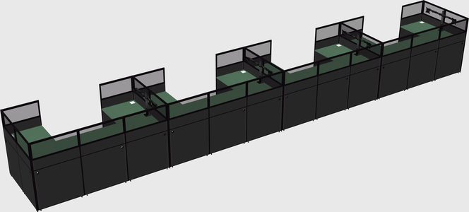 U-shaped cubicle
