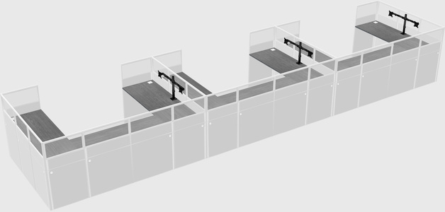 U-shaped cubicle