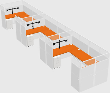 U-shaped cubicle