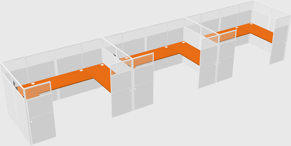 U-shaped cubicle