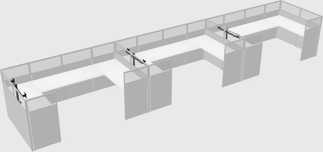 U-shaped cubicle