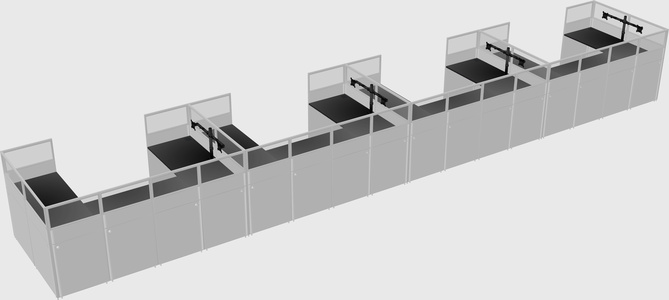 U-shaped cubicle