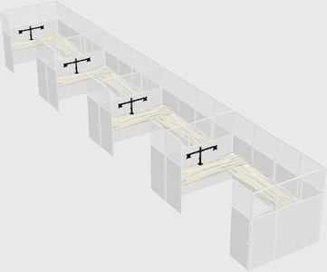 U-shaped cubicle