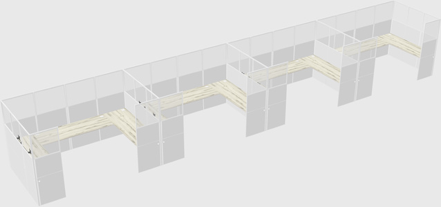 U-shaped cubicle