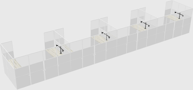 U-shaped cubicle