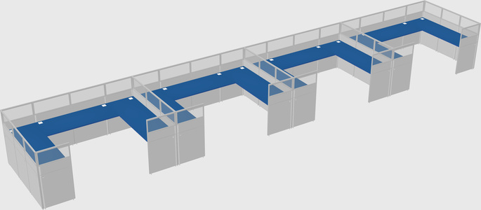 U-shaped cubicle