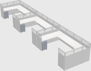 U-shaped cubicle
