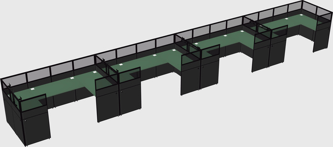 U-shaped cubicle