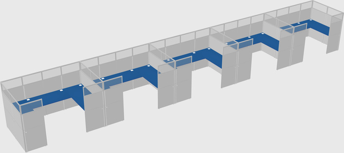 U-shaped cubicle