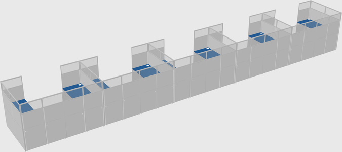 U-shaped cubicle