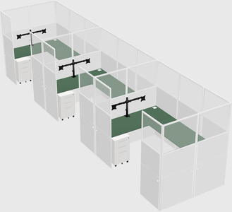 U-shaped cubicle