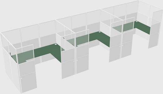 U-shaped cubicle