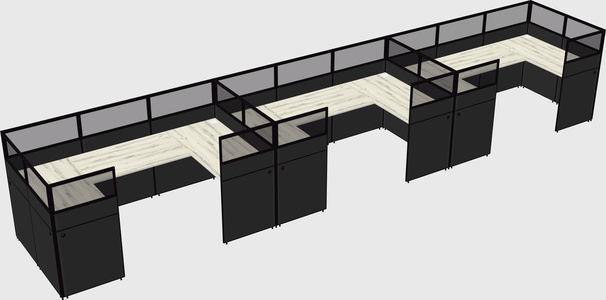 U-shaped cubicle