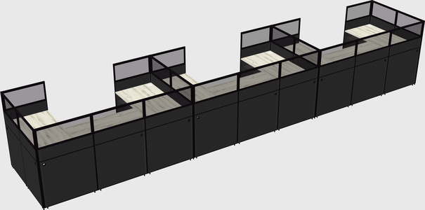 U-shaped cubicle