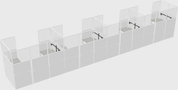 U-shaped cubicle