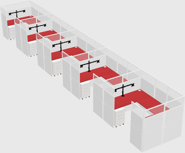 U-shaped cubicle