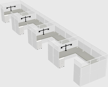U-shaped cubicle