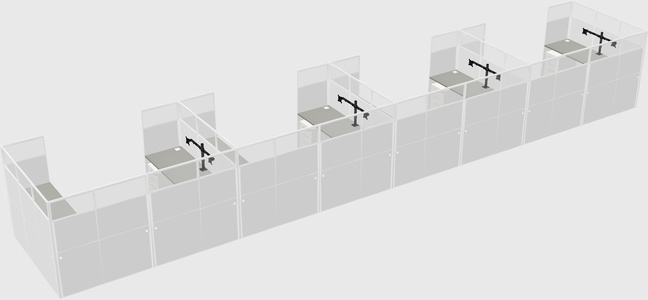 U-shaped cubicle