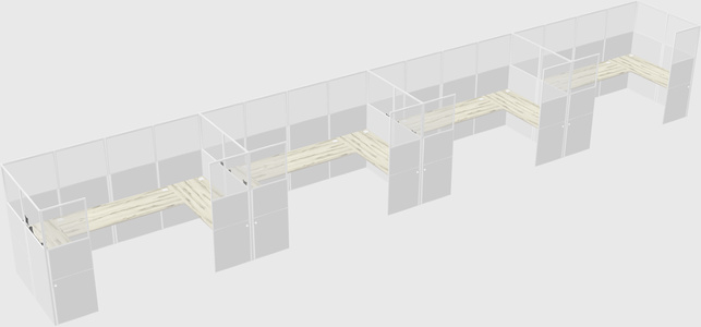 U-shaped cubicle